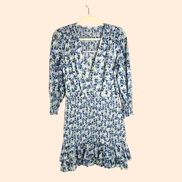 Veronica Beard Darrah Smocked Mini Dress - Picture 2 of 9